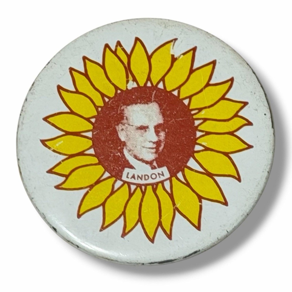 1980 Replica of Alf Landon 1936 Republican Presidential Campaign Button B42